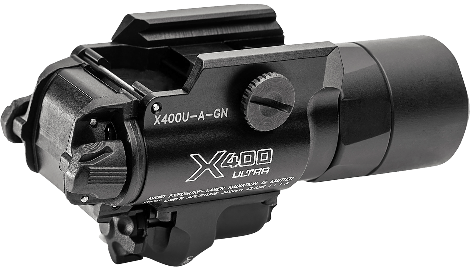 SureFire X400UAGN X400U-A-GN Ultra Black Anodized 1,000 Lumens White LED/Green Laser