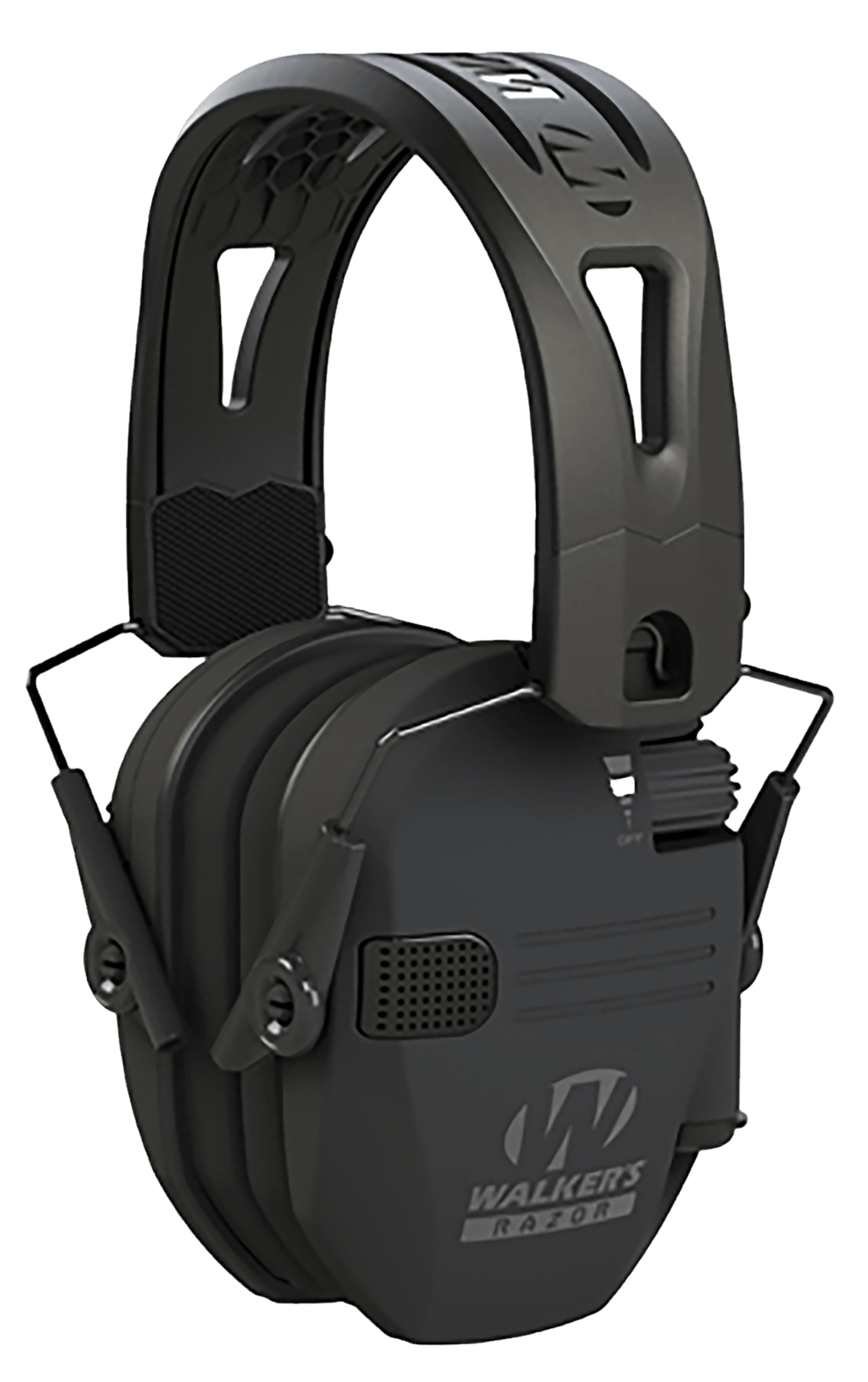 Walker's GWPRSEMRH RAZR Razor Tacti-Grip 23 dB Over the Head Black Polymer