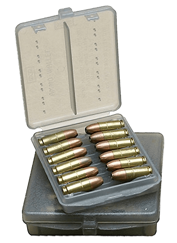 MTM Case-Gard W184541 Ammo Wallet  Handgun 45 ACP 18rd Clear Smoke Polymer