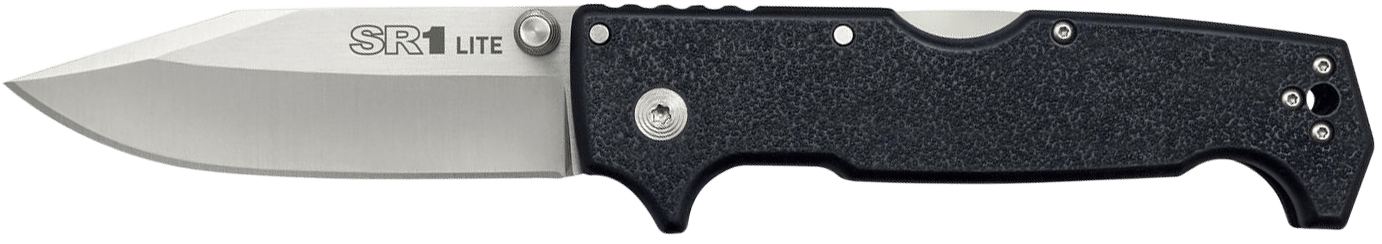 Cold Steel CS62K1 SR1 Lite 4" Folding Clip Point Plain 8Cr13MoV SS Blade/Black Griv-Ex Handle Includes Pocket Clip