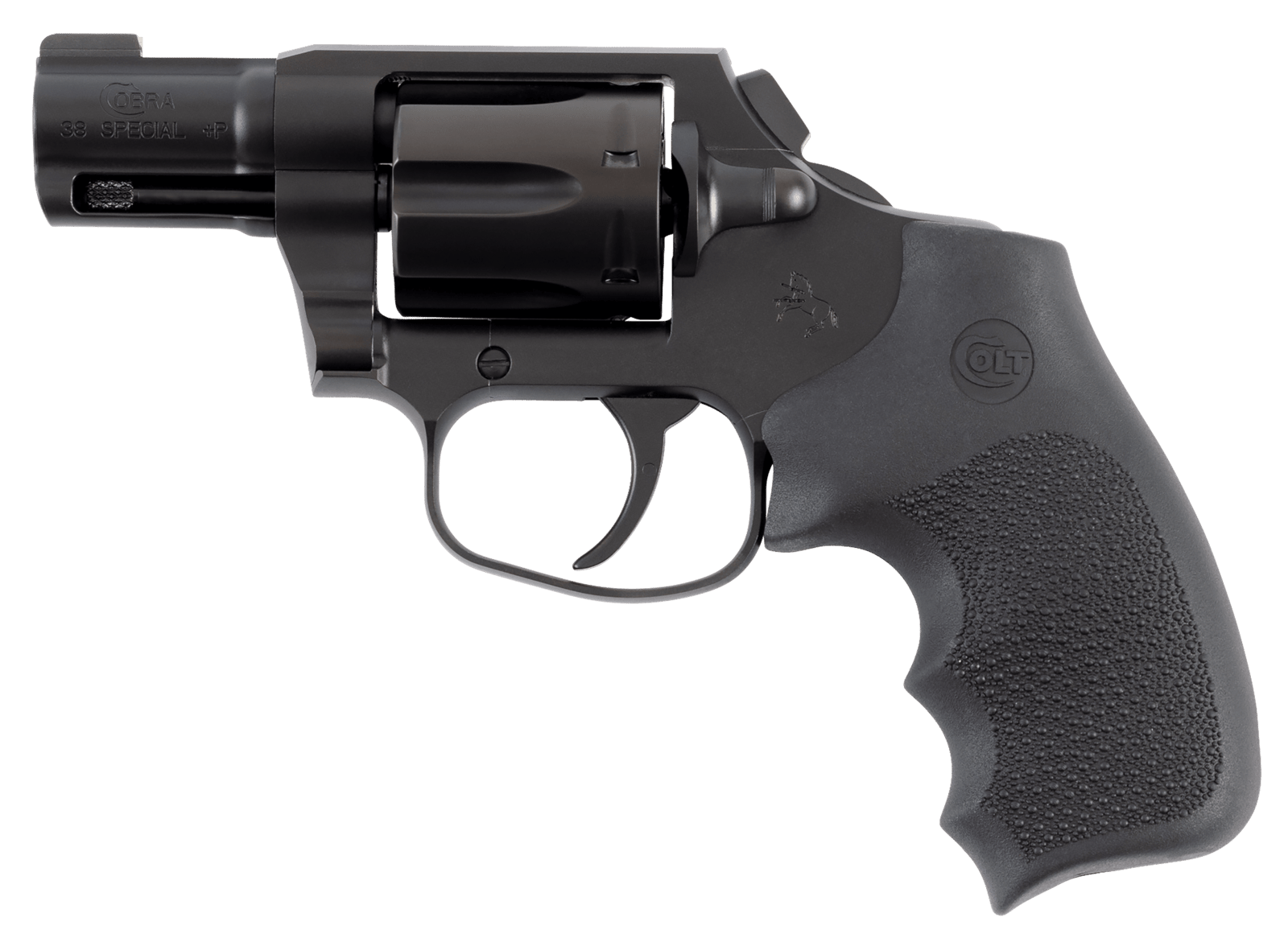 Colt Mfg COBRAMB2RNS Night Cobra  38 Special +P 6rd Shot 2" Black PVD Stainless Steel Barrel, Cylinder & Frame, Black Hogue Overmolded Grip, Exposed Hammer