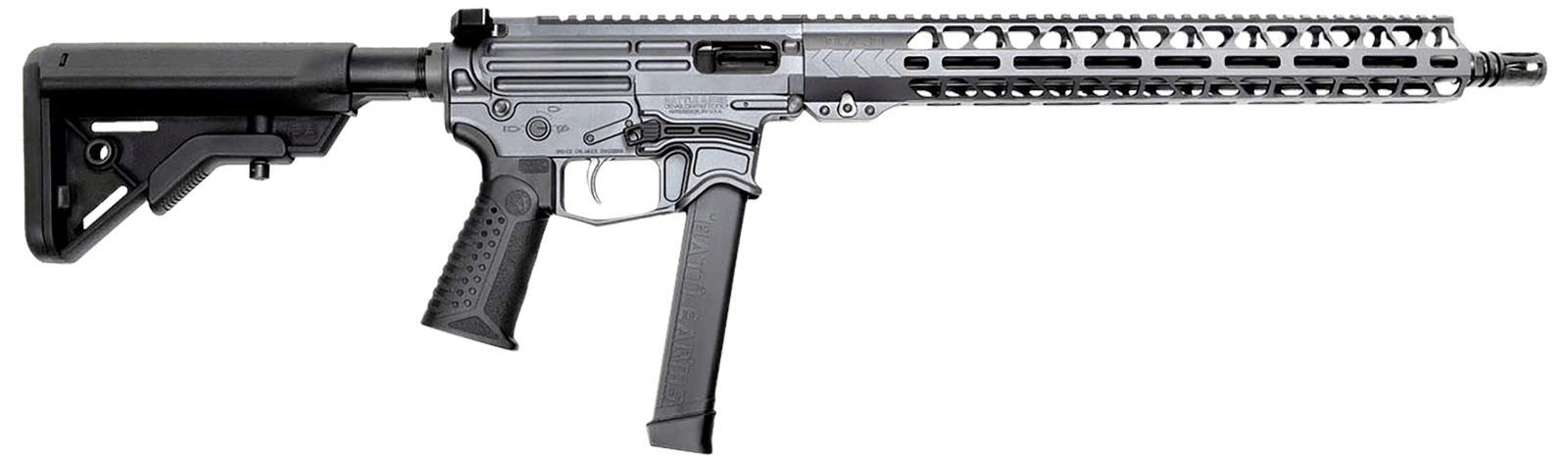 Battle Arms Development XIPHOS001 Xiphos  30+1 16" Black Barrel, Combat Gray Picatinny Rail Aluminum Receiver, M-LOK Handguard, Black Synthetic Stock, Adj Black Grip
