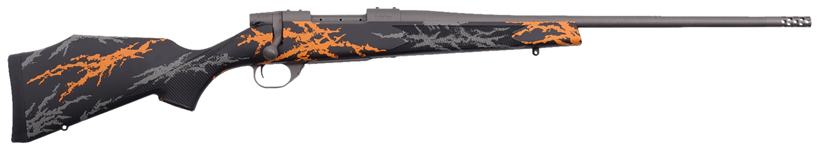 Weatherby VYH223RR2B Vanguard Compact Hunter 223 Rem 5+1 20", Tungsten Gray Barrel/Rec, Black w/Gray & Orange Sponge Accents Monte Carlo Stock, Accubrake Muzzle Brake