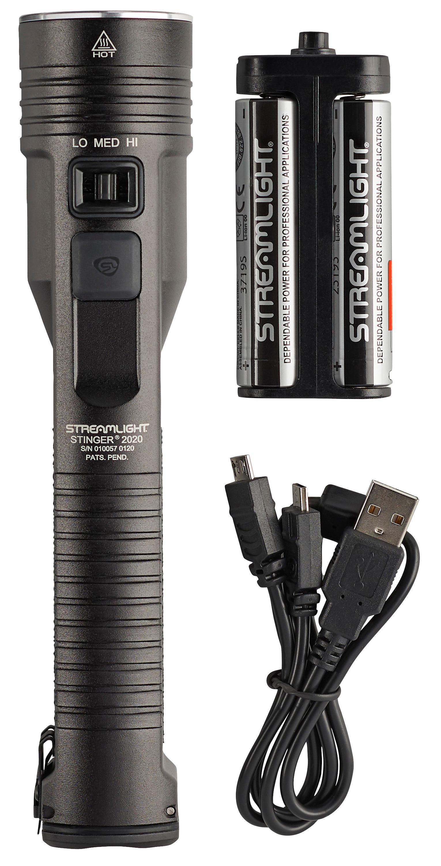 Streamlight 78100 Stinger 2020  Black Anodized 100/850/2000 Lumens White LED (No Charger)