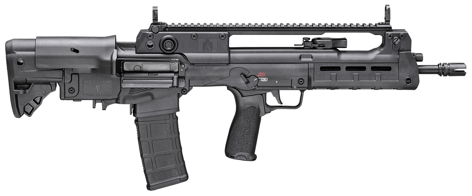 Springfield Armory HL916556B Hellion Bullpup 5.56x45mm NATO 16" 30+1 Black Rec/Barrel Black 5 Position Adjustable with Cheek Riser Stock Black Bravo Mod 3 Grip Ambidextrous Hand