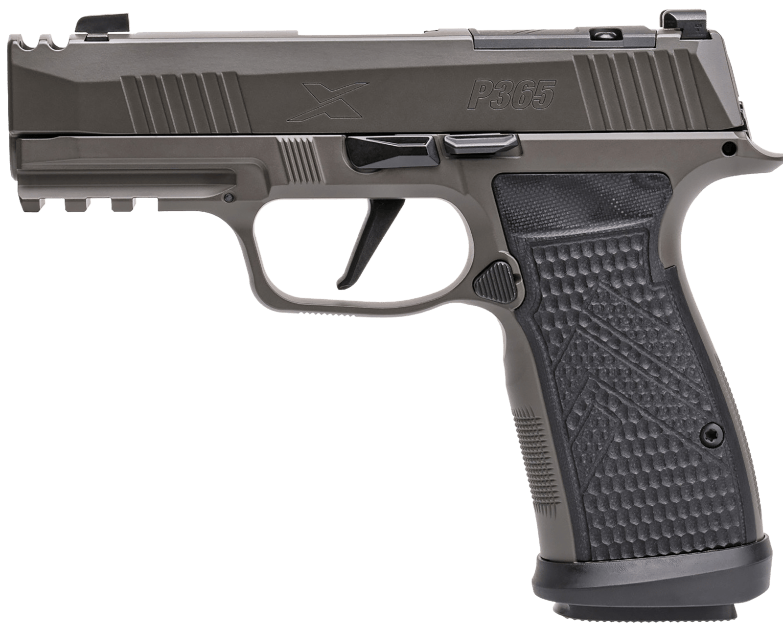 Sig Sauer 365AXGCA9LEGION10 P365 AXG Legion 9mm 10+1 3.10" Compact Frame Legion Gray Cerakote Stainless Steel Slide G-10 Grip