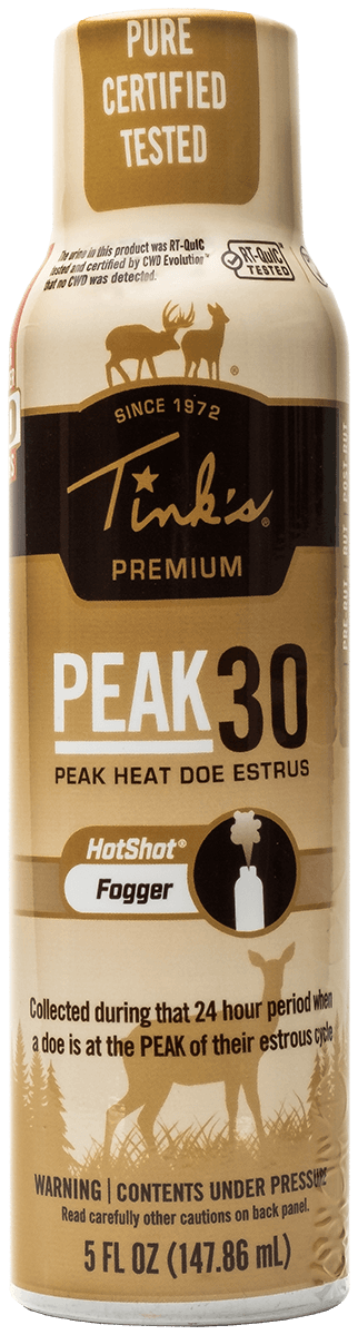 Tinks W5503 Peak30 Hot Shot Deer Doe In Estrus Scent 5 oz Fogger