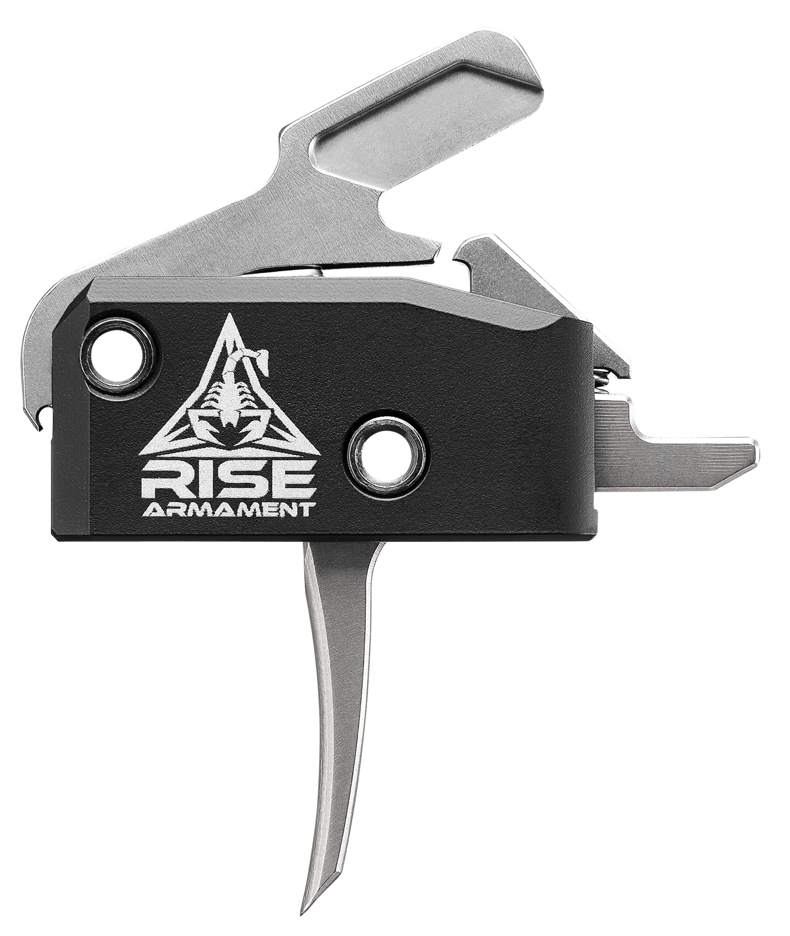 Rise Armament RA434SLVRAWP RA-434 High Performance Single-Stage Flat Trigger with 3.50 lbs Draw Weight & Black/Silver Finish for AR-Platform
