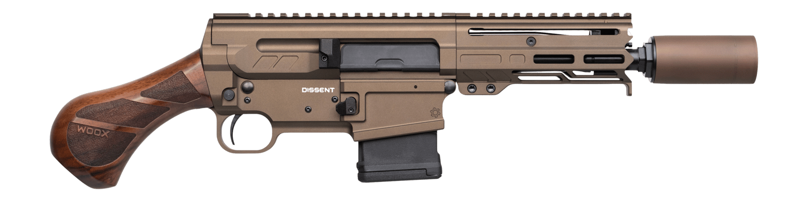 CMMG 30A0E32-MB Dissent BR4 300 Blackout 30+1 6.50" Black Nitride Threaded Barrel, Midnight Bronze Cerakote Aluminum Receiver w/Picatinny Rail, M-LOK Handguard,
