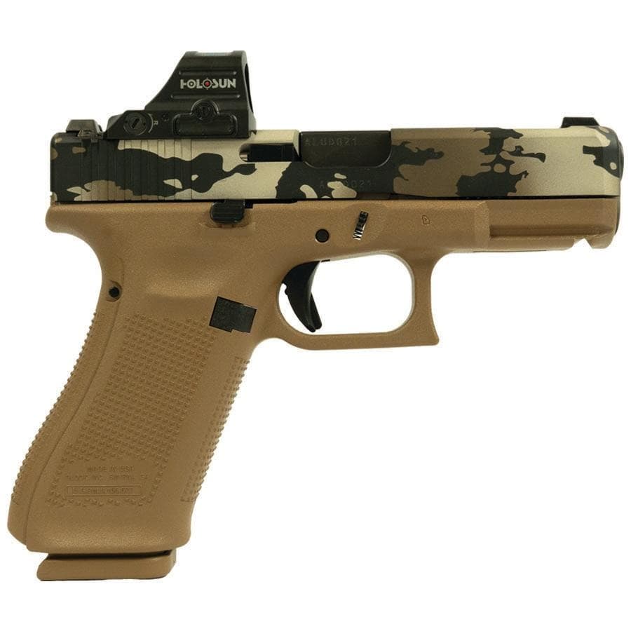 Glock V-Series Model 19x OR Camo Handgun 9mm Luger 17rd Magazines (3) 4.02" Ported Barrel Holosun 407C X2