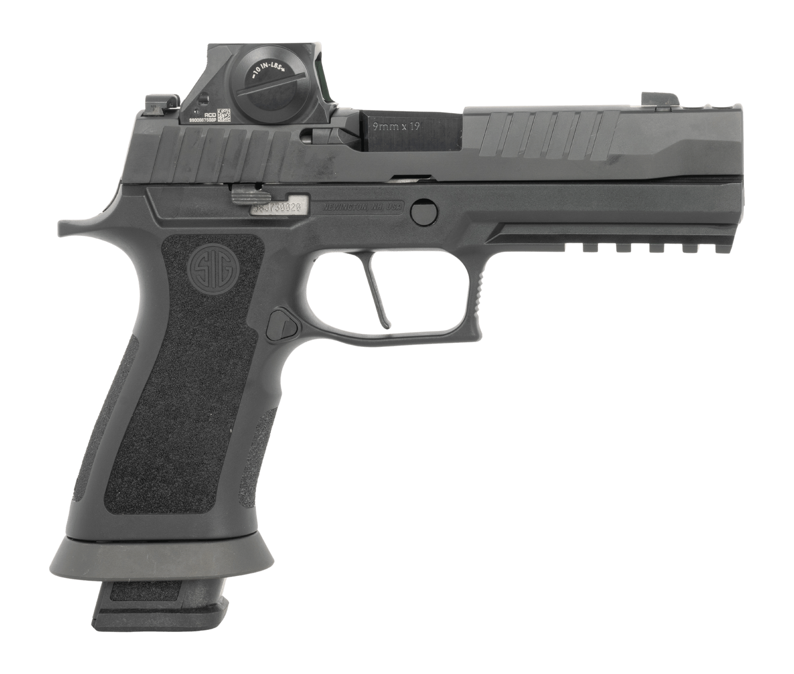 Sig Sauer 320XF9MODRXSL P320 M.O.D. Full Size 9mm Luger 21+1 3.90" Black Barrel, Matte Black DLC Stainless Steel Ported/Serrated w/Optic Slide, Black Stainless Steel Frame w/Picatinny Rail ,M.O.D. X F