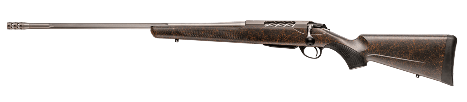 Tikka JRTXRBS431R10 T3x Roughtech 300 Win Mag 3+1 24.30" Stainless Fluted Threaded Barrel, Stainless Steel Drilled & Tapped Receiver, Ember Roughtech Synthetic Stock, Left Hand
