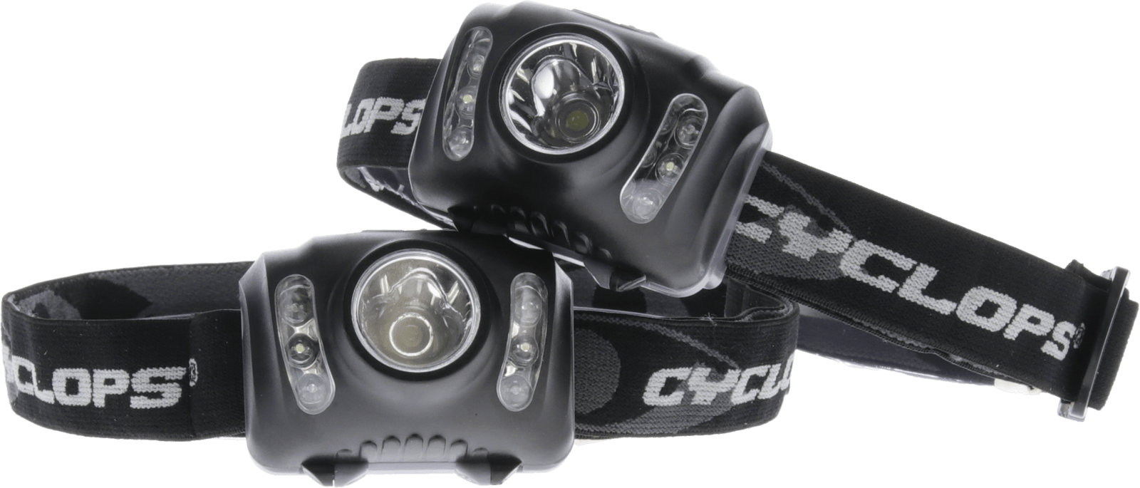 Cyclops CYCHL2102PK Headlamp  210 Lumens White Red/Green/White LED Bulb Black 2 Pack