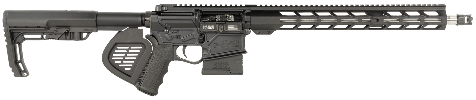 Patriot Ordnance Factory 02359 LMR Base *CA Compliant  308 Win 10+1 16.50" 416 Stainless Steel 7075-T6 Aluminum Receiver A2 Style Grip
