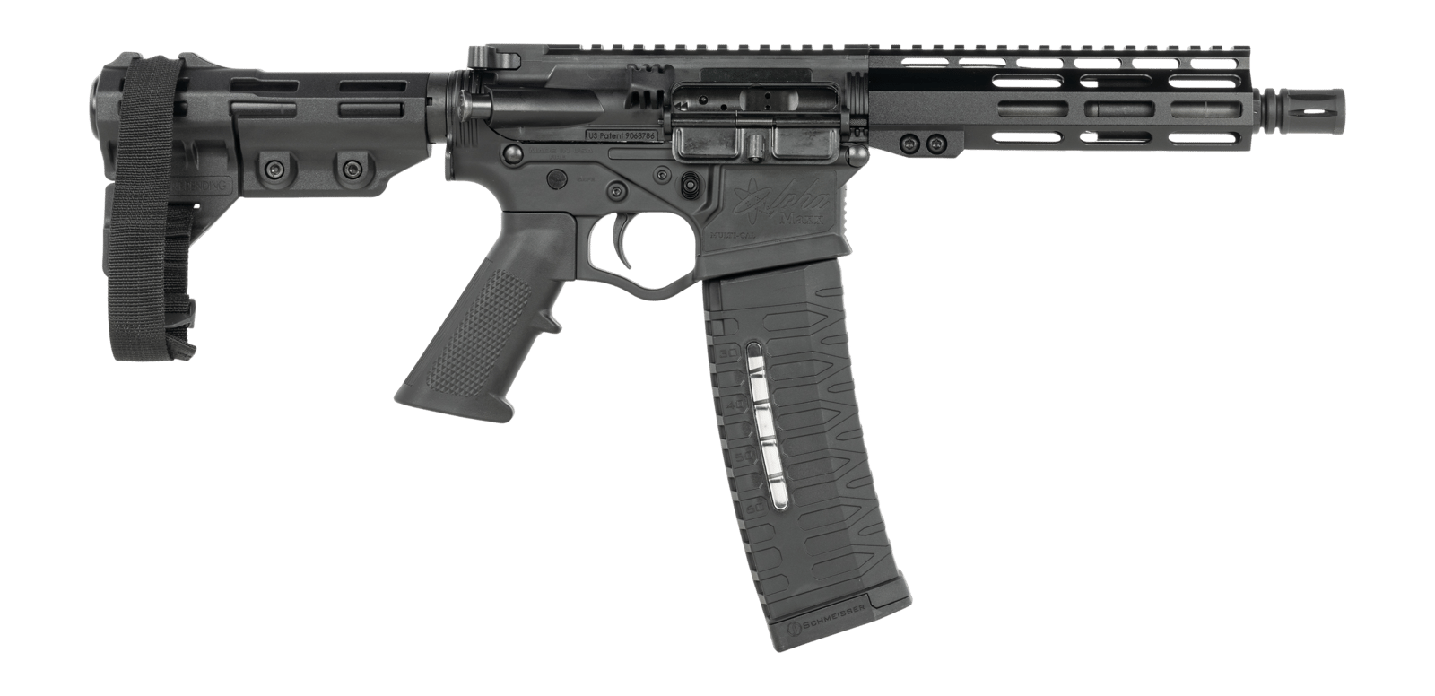 ATI ATIGAX556ML7TB60 Alpha Maxx 5.56 NATO 60+1 7.50" Black Threaded Barrel, Black Polymer Receiver, M-LOK Handguard, Tactical Brace. A2 Grip