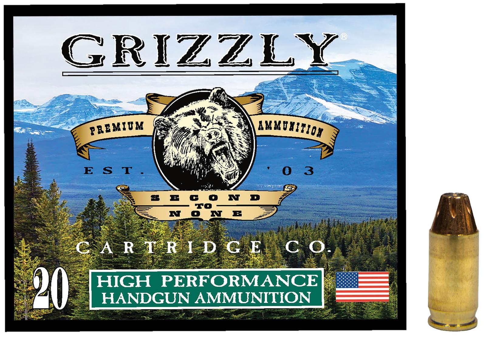 Grizzly Ammo GC380A2   380ACP 90gr Jacketed Hollow Point 20 Per Box/10 Case