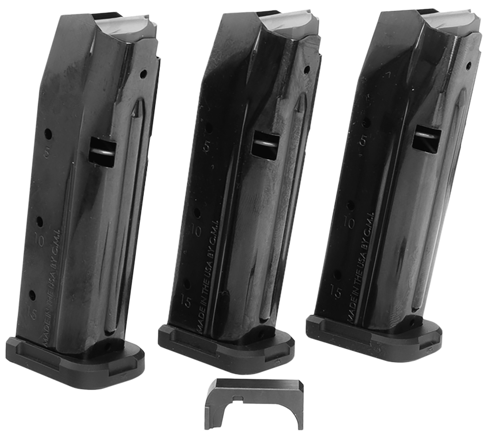 Shield Arms S15COMBOG33M1C S15 Magazine Gen 3 Combo 15rd 9mm Luger Compatible w/Glock 43X/48 Black Steel 3 Pack