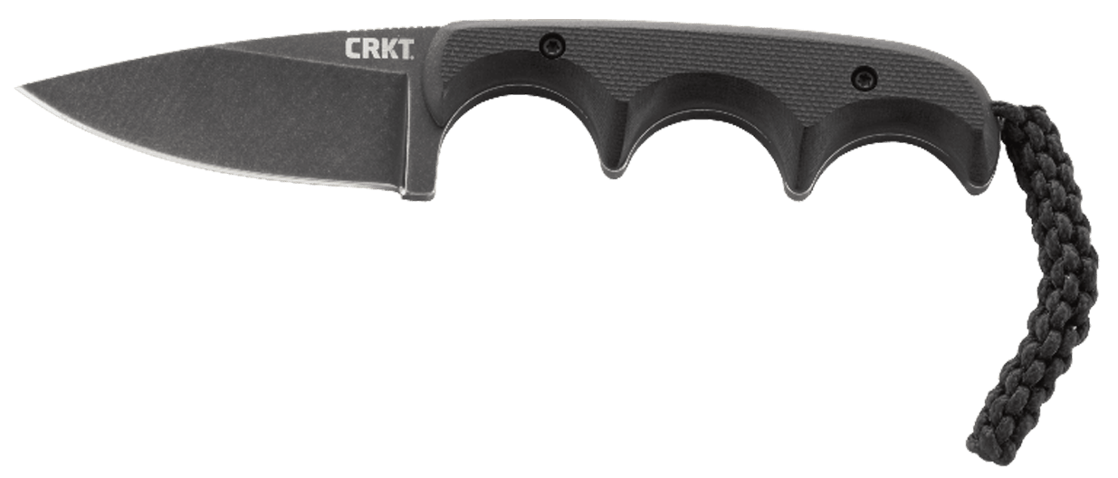 CRKT 2384K Minimalist  2.16" Fixed Drop Point Plain Black Stonewashed 5Cr15MoV SS Blade/Black G10 Handle Includes Lanyard/Sheath