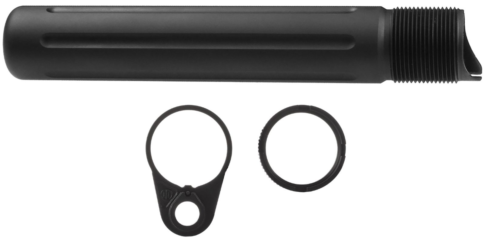 Primary Weapons 4G2BTPB-1F Castle Nut  7075 T-6 Aluminum Black Anodized