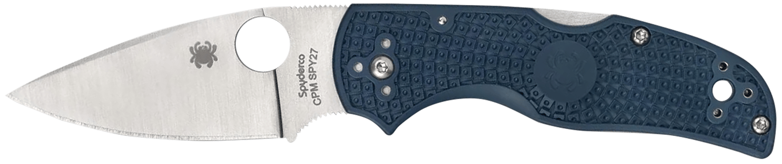 Spyderco C41PCBL5 Native 5 Lightweight 2.95" Folding Spear Point Plain CPM SPY27 SS Blade Cobalt Blue FRN Handle Includes Pocket Clip