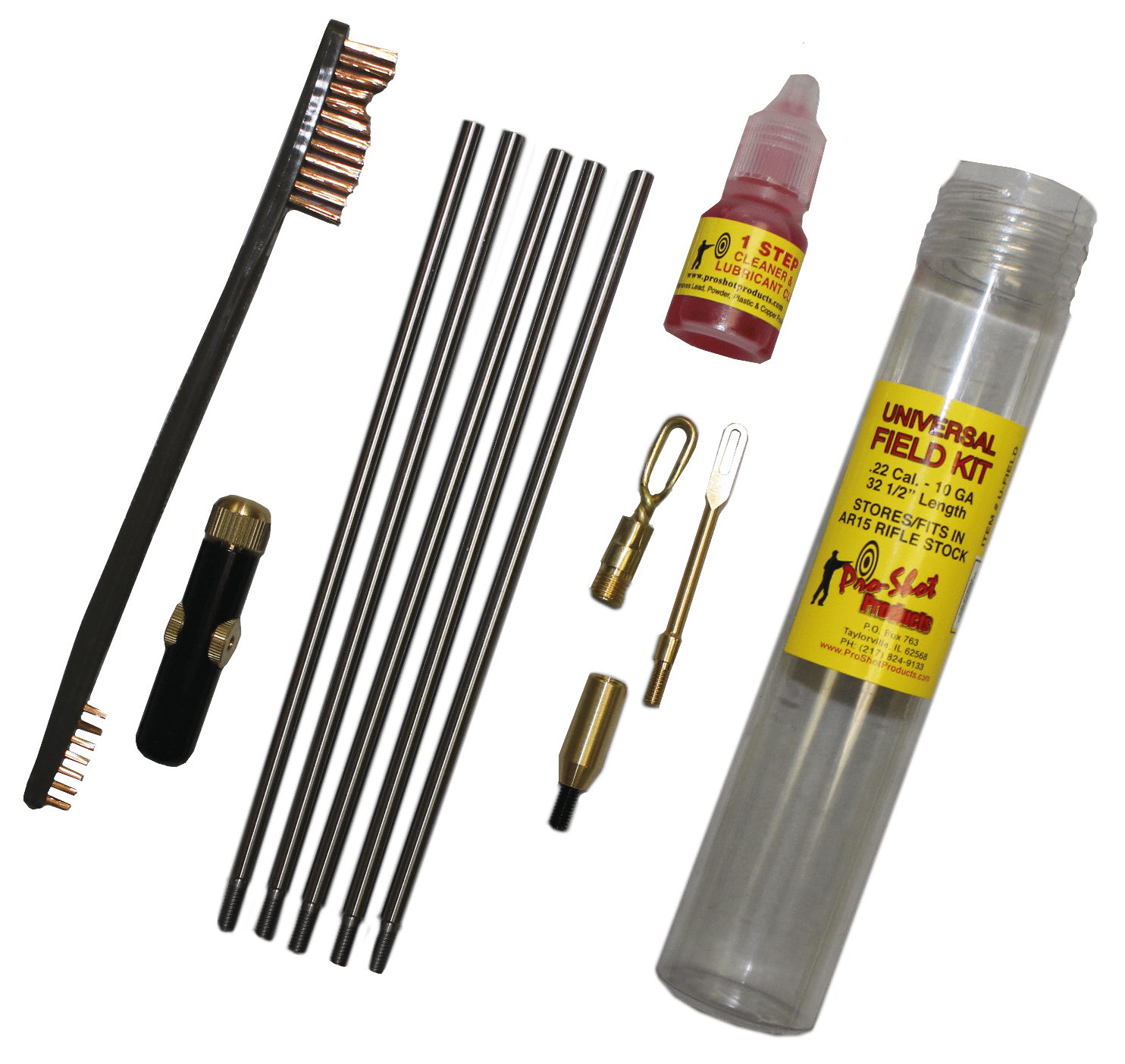 Pro-Shot UFIELD Universal Field Kit Multi-Caliber Multi-Gauge/Heavy Duty Tube w/Screw on Lid