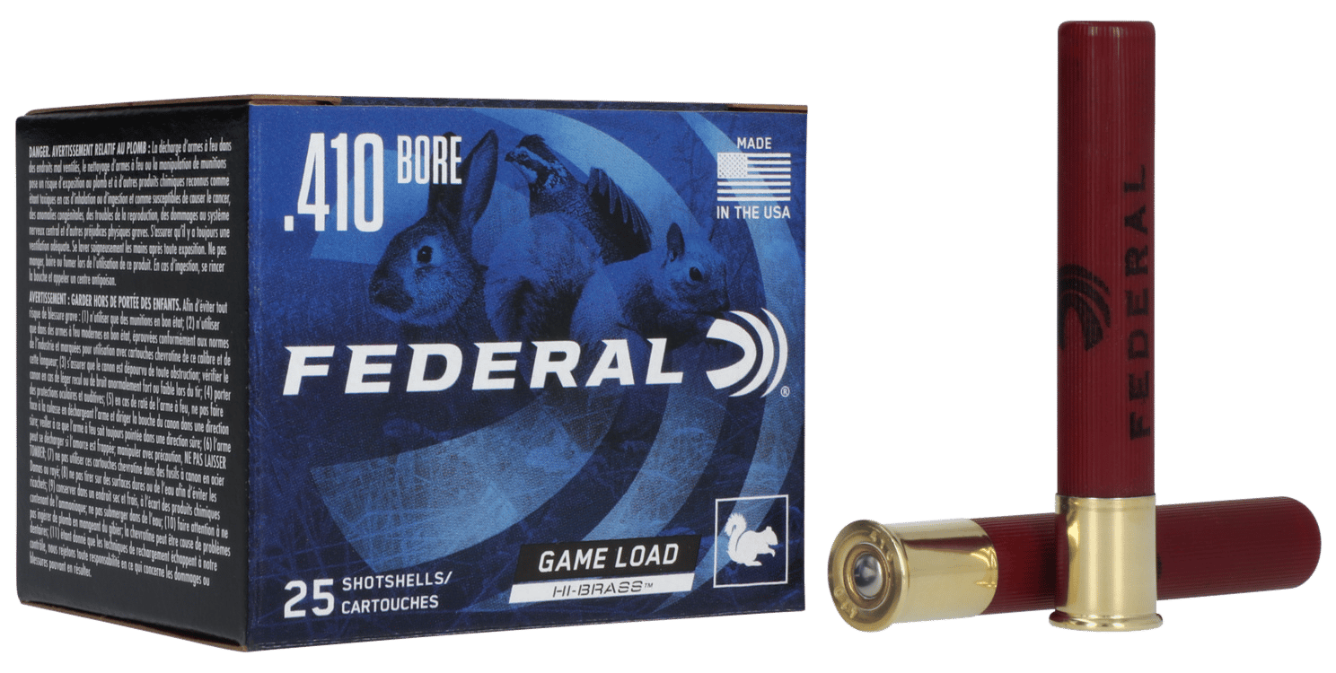 Federal H41275 Game-Shok High Brass 410Gauge 2.50" 1/2oz 7.5Shot 25 Per Box/10 Case