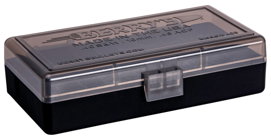 Berry's 13897 Ammo Box  40S&W/45ACP Smoke/Black Polypropylene 50rd
