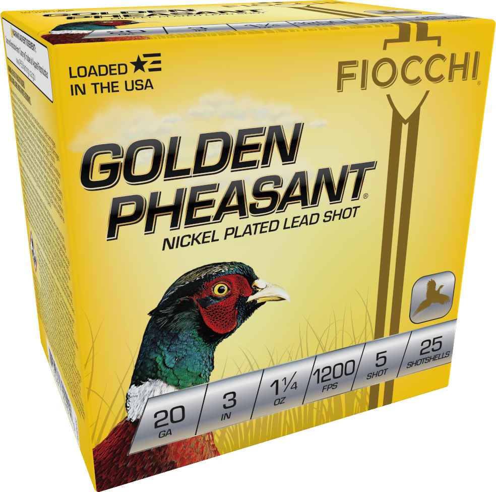 Fiocchi 203GP5 Golden Pheasant Extrema 20Gauge 3" 1 1/4oz 5Shot 25 Per Box/10 Case