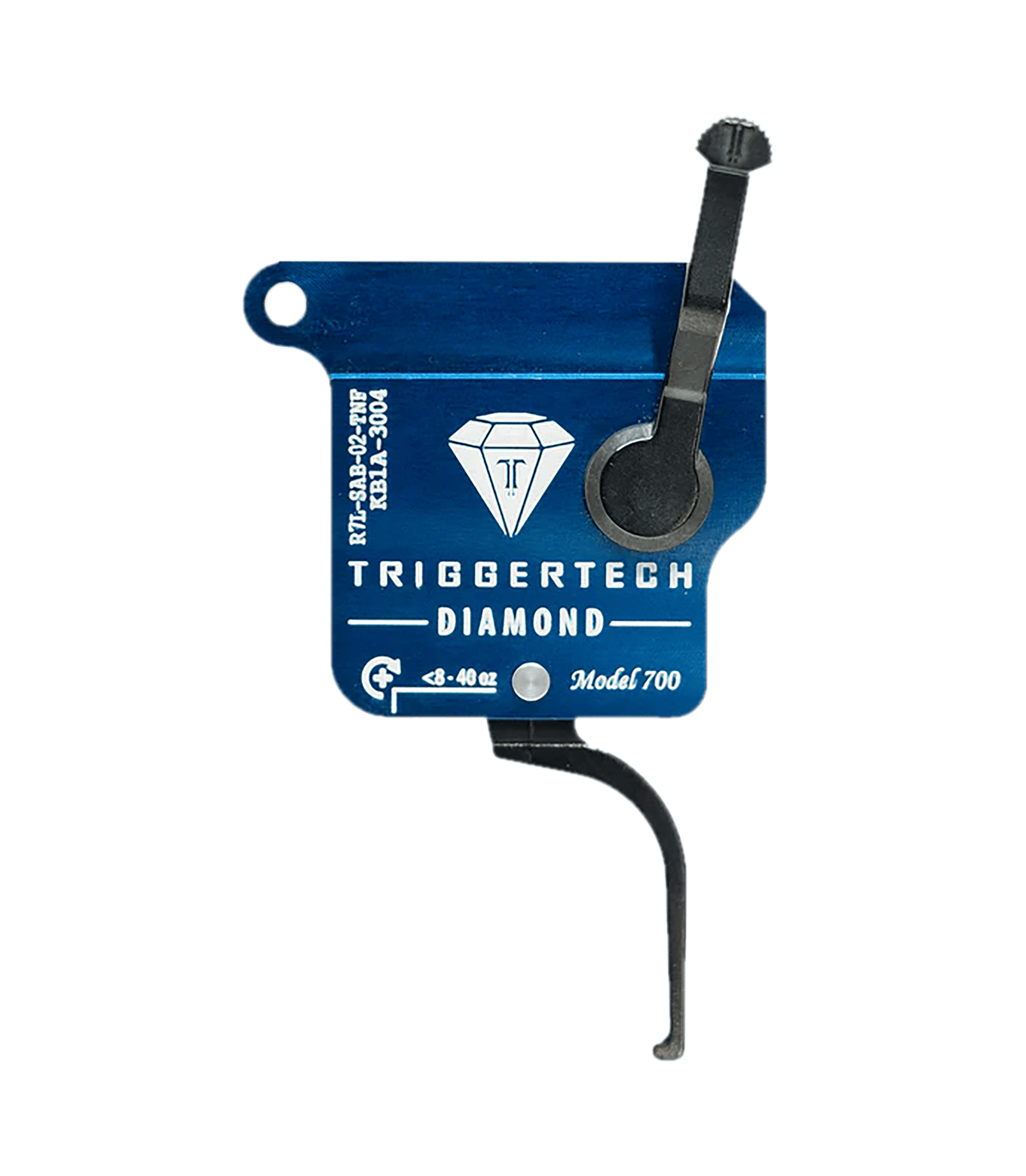 TriggerTech R7LSAB02TNF Diamond  Black Flat Straight Fits Remington 700 Left Hand