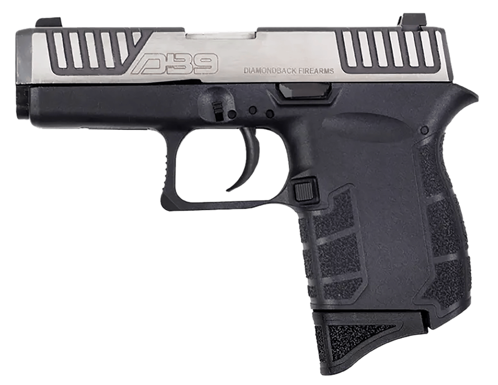 Diamondback DB0200P031 DB9 Gen4 Micro-Compact Frame 9mm Luger 6+1, 3.10" Stainless Steel Barrel & Serrated Slide, Black Polymer Frame & Grip