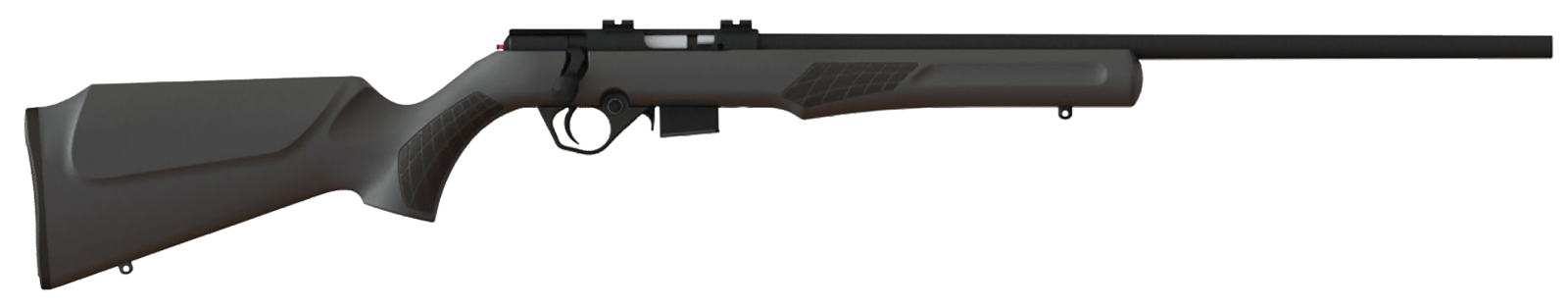 Rossi RB22W2111 RB22  Full Size 22 WMR 5+1, 21" Blued Button Rifled Free Floating Steel Barrel, Blued Stainless Steel Receiver, Black Monte Carlo Stock, Right Hand