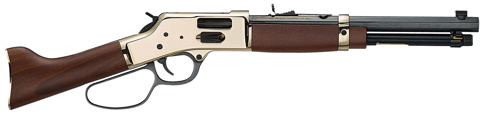 Henry H006GML Mare's Leg Side Gate 44 Mag/44 Special 5+1 12.90" Blued Octagon Barrel, Polished Hardened Brass Receiver, American Walnut Furniture