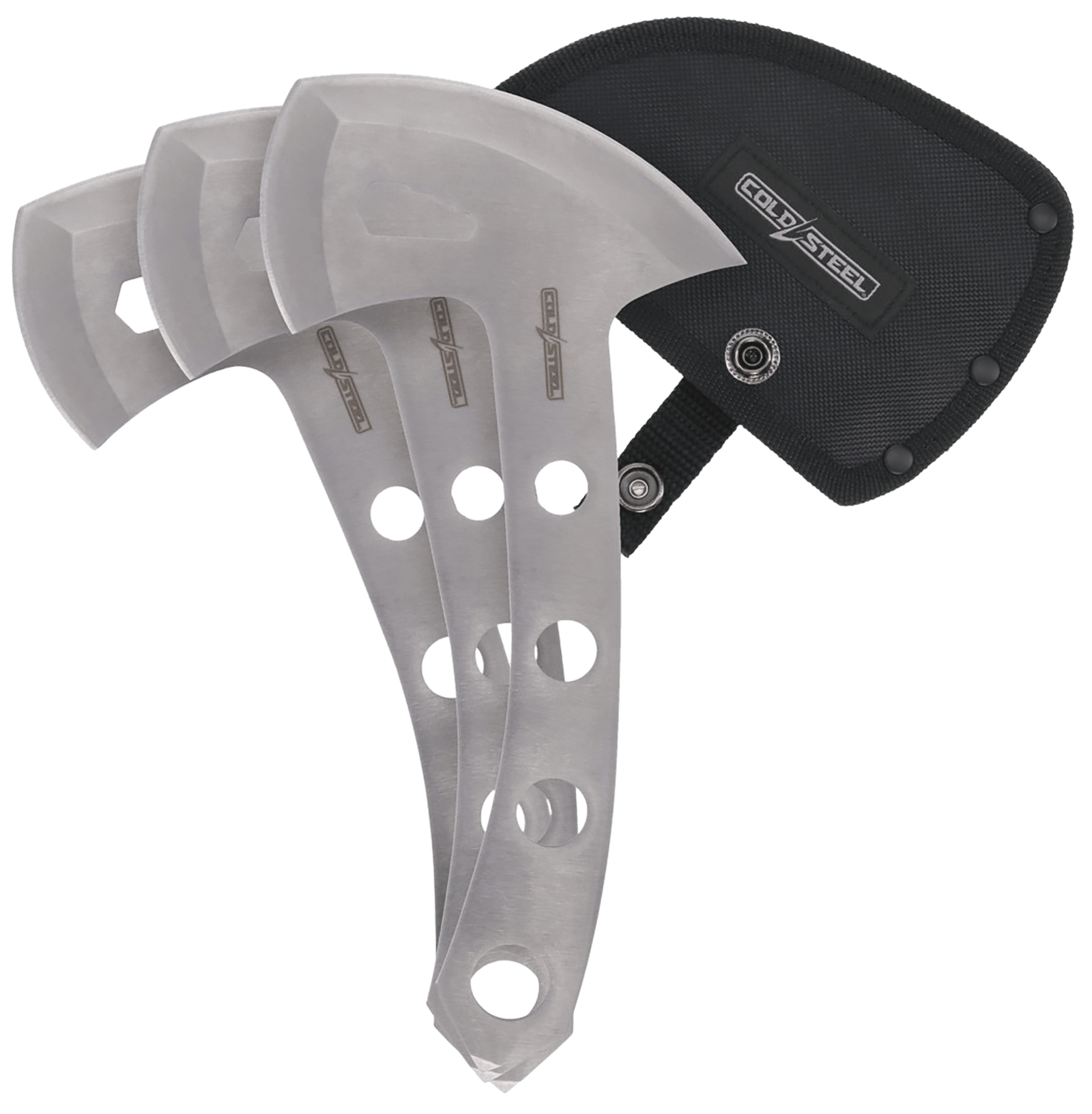 Cold Steel CSTH50AX3PK Throwing Axes  5" Plain 420 Stainless Steel Blade Set of 3