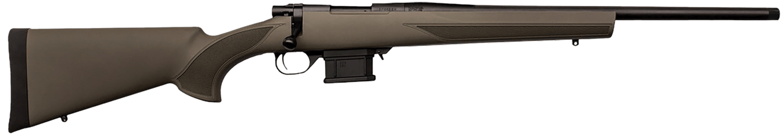 Howa HMA6ARCSG M1500 Mini Action 6mm ARC 5+1 22" Black Steel Threaded Barrel, Matte Blue Steel Receiver Drilled & Tapped, Fixed HTI Green Synthetic Stock