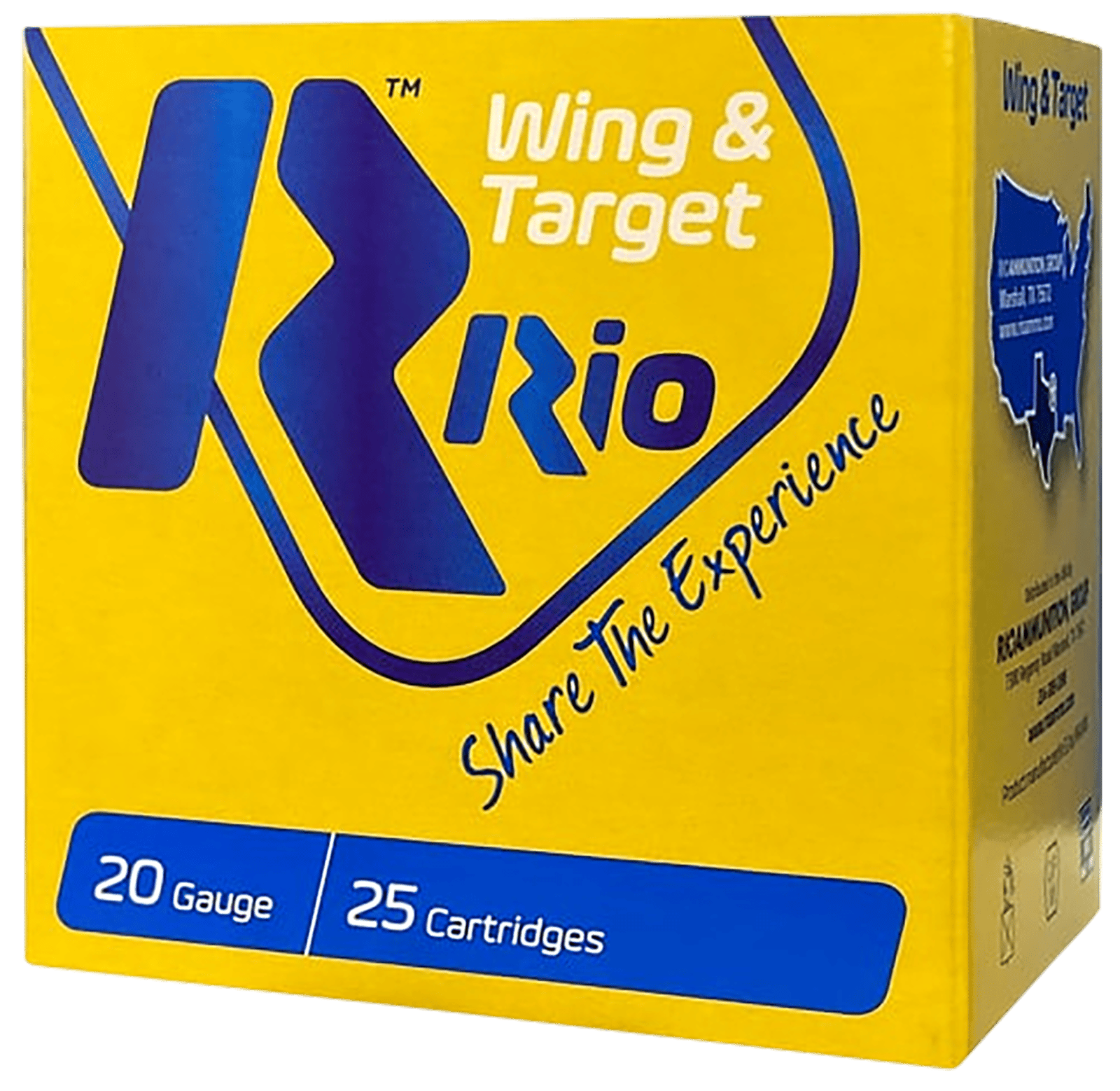 Rio Ammunition WT2075 Wing & Target  20Gauge 2.75" 7/8oz 7.5Shot 25 Per Box/10 Case