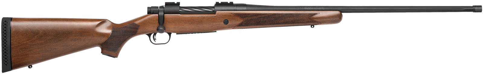 Mossberg 28132 Patriot  Full Size 300 Win Mag 3+1 24" Matte Blued Fluted Threaded Barrel, Drilled & Tapped Matte Blued Stainless Steel Receiver, Walnut Fixed Stock, Right Hand