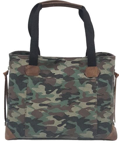 VERSACARRY CONCEAL CARRY PURSE CANVAS CAMO TOTE STYLE