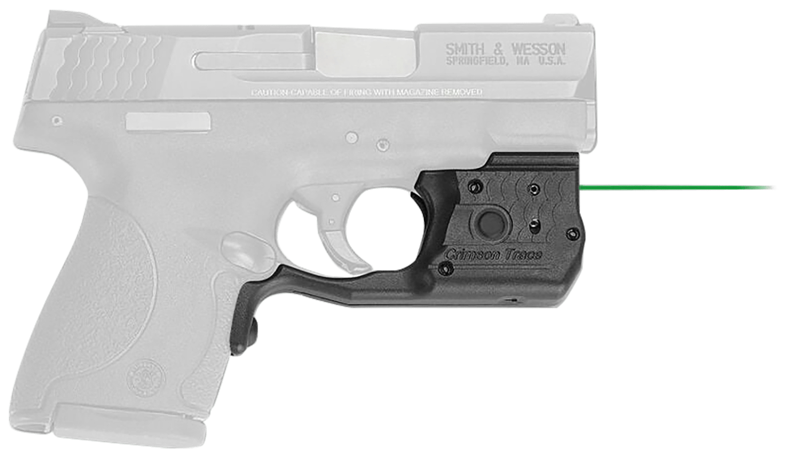 Crimson Trace 0158401 Laserguard Pro Fits S&W M&P Shield & M&P Shield M2.0 9mm/40 S&W, Green Laser/White Light Black Polymer