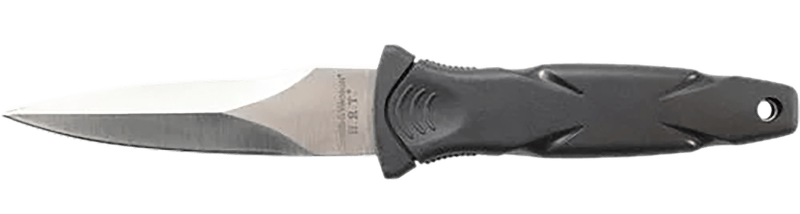 Smith & Wesson Knives SWHRT3 H.R.T.  3.50" Fixed Spear Point Plain Black TPR Handle Includes Sheath 7.5" OAL
