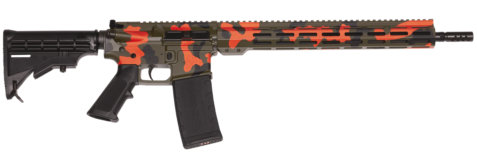 Great Lakes Firearms GL15223MCMP AR-15 Mission 223 Wylde 30+1 16", Deer Camp Camo Rec/15" M-Lok Handguard, Black Carbine Stock & A2 Grip, Muzzle Brake