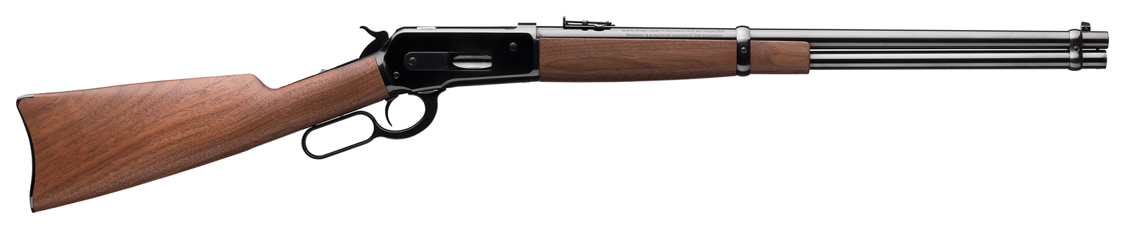Winchester Repeating Arms 534281142 Model 1886 Saddle Ring Carbine 45-70 Gov 7+1 22" Polished Blued Round Barrel, Drilled & Tapped Steel Receiver, Grade I Oil Walnut Straight Grip Stock