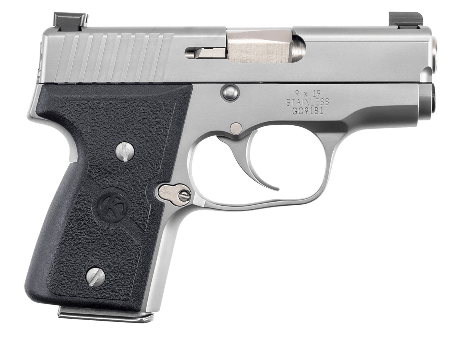 Kahr Arms M9093NA MK *CA Compliant 9mm Luger 3" 6+1,7+1 Matte Stainless Steel Textured Wraparound Black Nylon Grip Tritium Night Sights