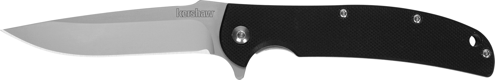 Kershaw 3410 Chill  3.10" Folding Drop Point Plain Bead Blasted 8Cr13MoV SS Blade Black G10 Handle Includes Pocket Clip