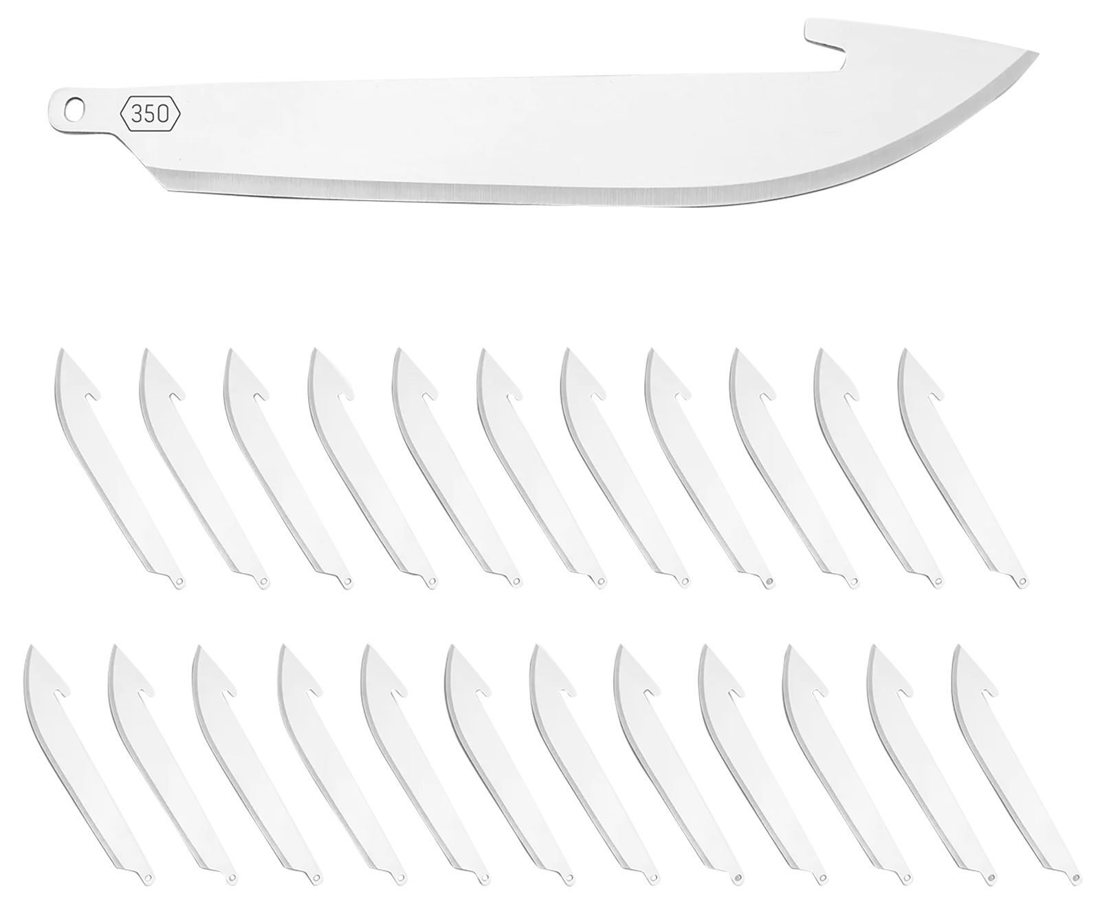 Outdoor Edge RR3524 Replacement Blades 350 24 Blades, Drop Point 3.50" 420J2 SS Blade
