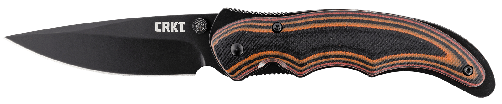 CRKT 1105K Endorser  3.18" Folding Drop Point Plain Black Oxide 8Cr14MoV SS Blade/Multi-Color G10 Handle Includes Pocket Clip