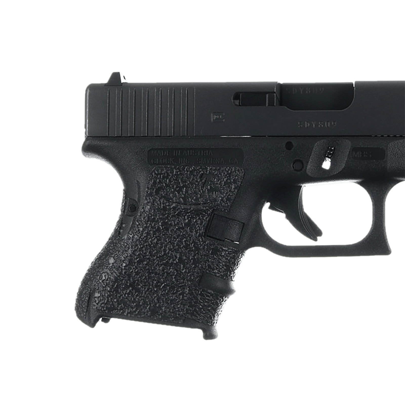 Talon Grips 105R Adhesive Grip  Compatible w/Glock 26/27/28/33/39 Gen3, Black Textured Rubber