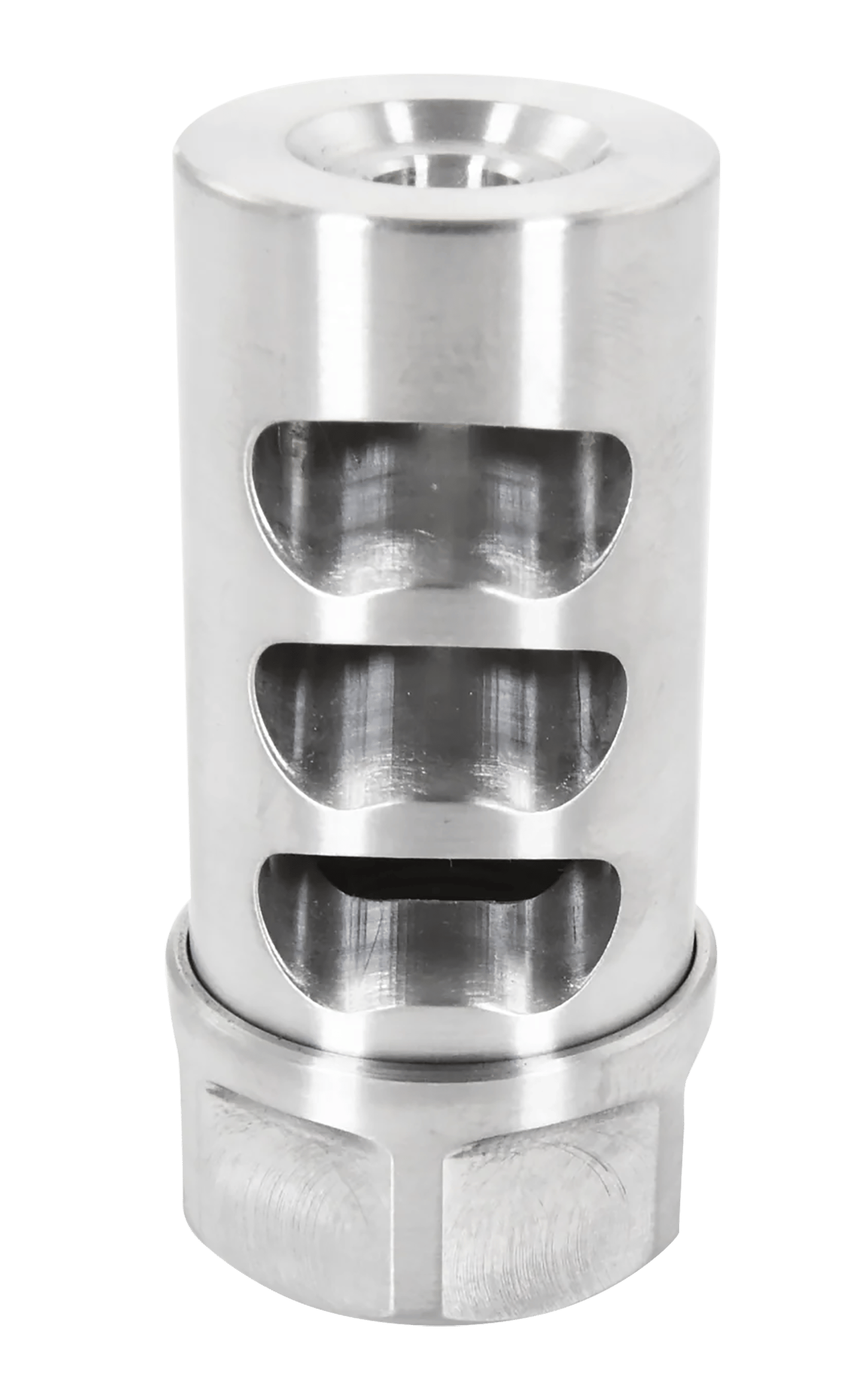 American Precision Arms G2L5830S Gen 2 Little Bastard Self Timing Brake Stainless Steel with 5/8"-24 tpi Threads, 2.22" OAL & 1" Diameter for 30 Cal Rifle