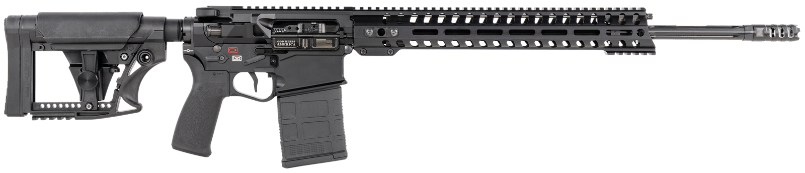 Patriot Ordnance Factory 01566 Revolution Gen4 6.5 Creedmoor 20" 20+1 Black Hard Coat Anodized Adjustable Magpul PRS Stock