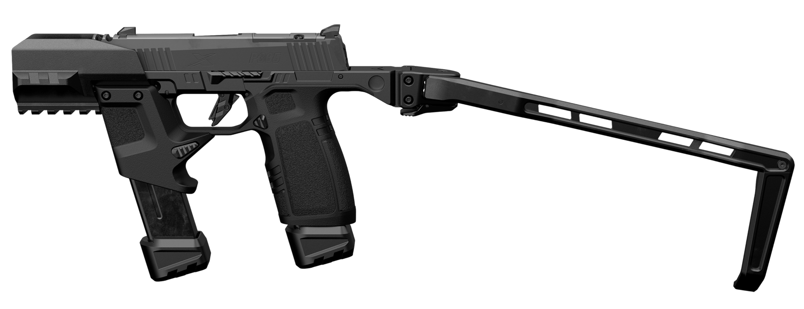 Tyrant CNC TDP365TWSBLK   Black Aluminum/Polymer Folding Fits Sig P365