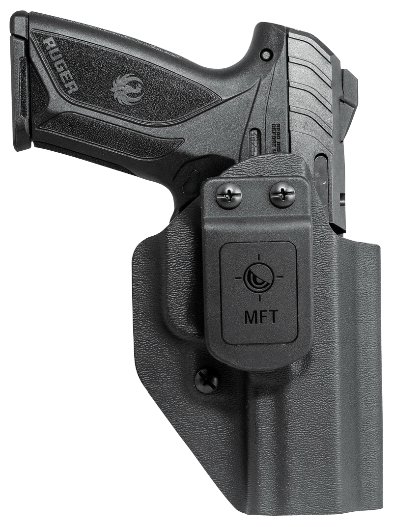 Mission First Tactical HRUSEC9AIWBABL Appendix Holster IWB/OWB Black Polymer Belt Clip Fits Ruger Security-9 Ambidextrous
